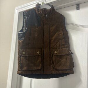 Class Club Boys Brown Corduroy Puffer Vest Size 8